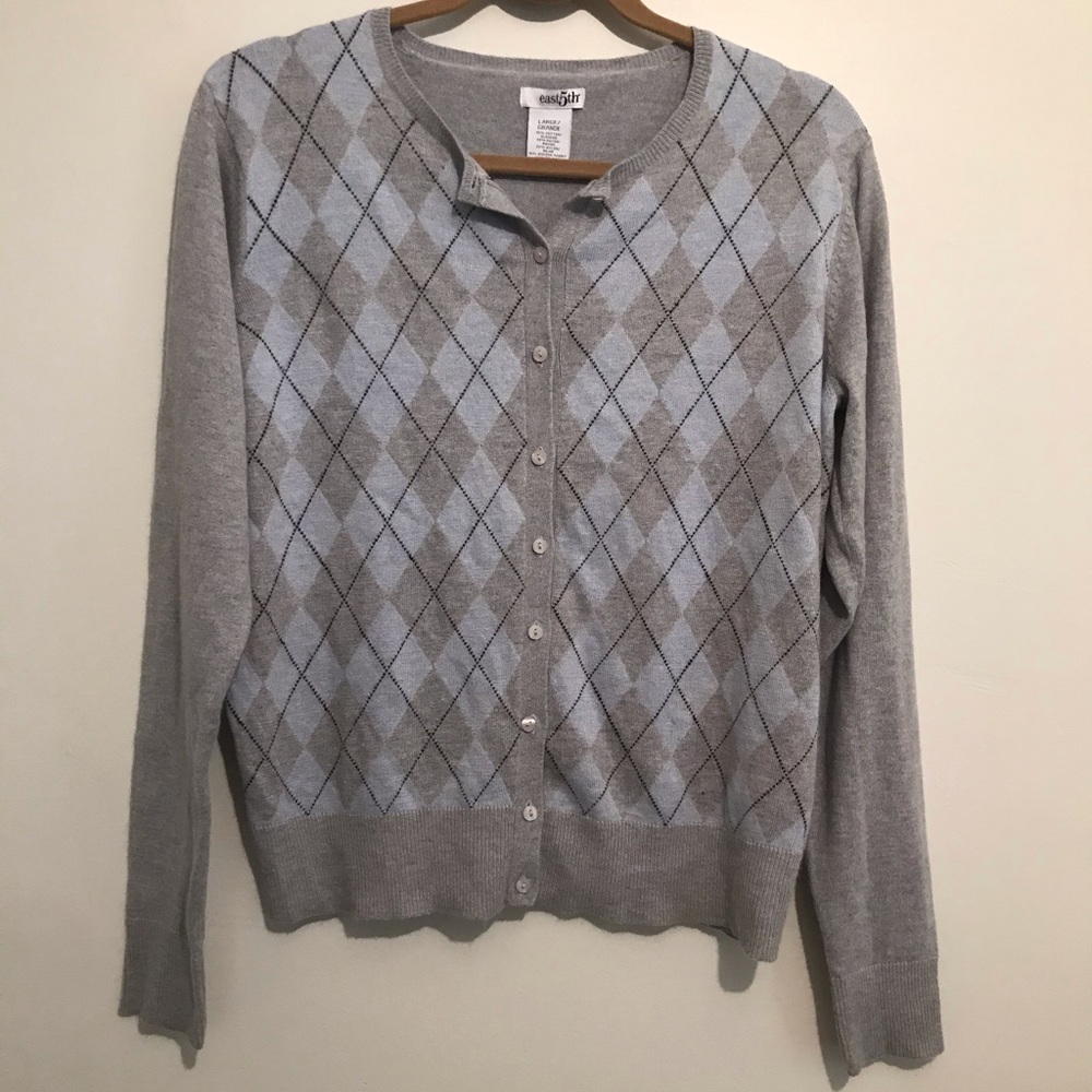 East 5th argyle cardigan